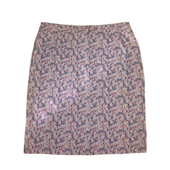 Dresses & Skirts - floral Print Skirt - Pink, Purple, and Blue - Measurements Included
